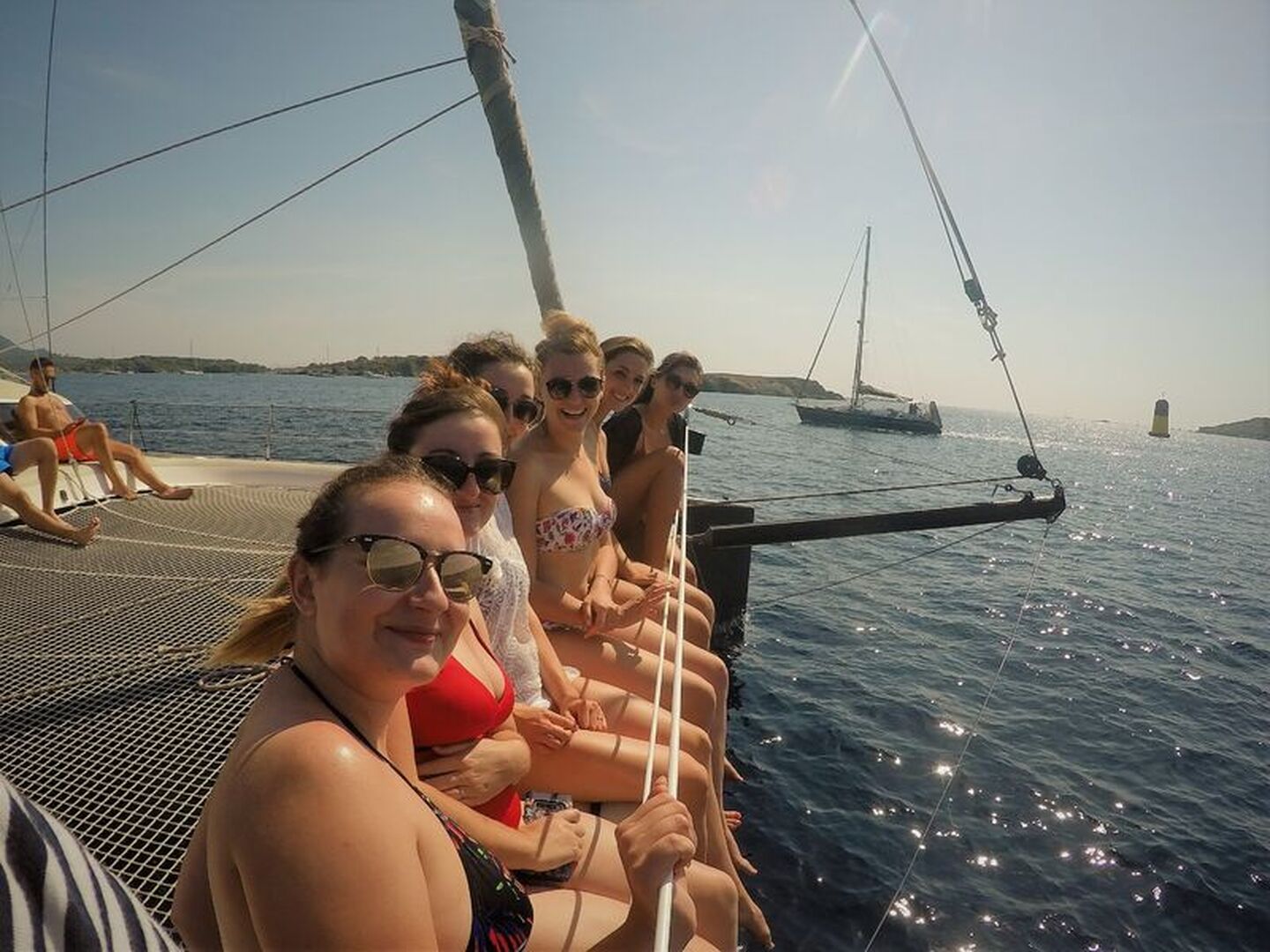 Enterrement de vie de jeune fille à bord du catamaran Atika